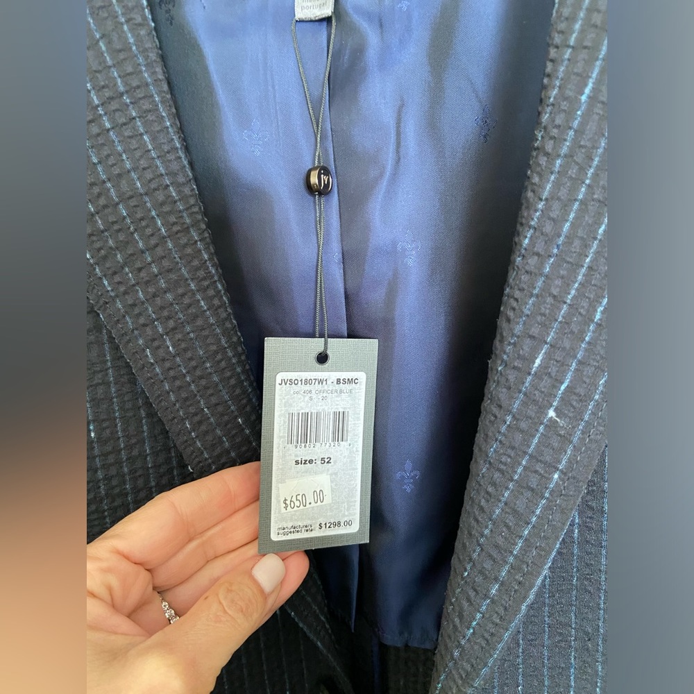 NWT * John Varvatos Navy Pinstripe Blazer